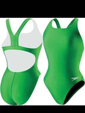 Speedo Solid Super Pro Green Racerback Pro-LT One-Piece Swimsuit Size 8/34